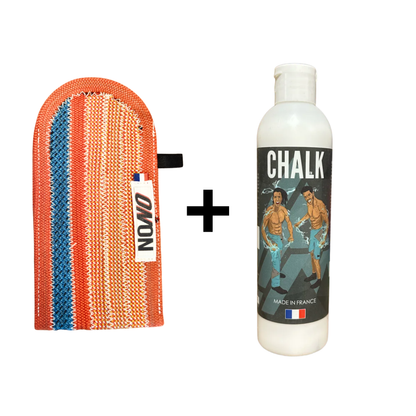 Case with liquid chalk included