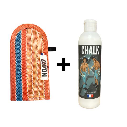 Case with liquid chalk included