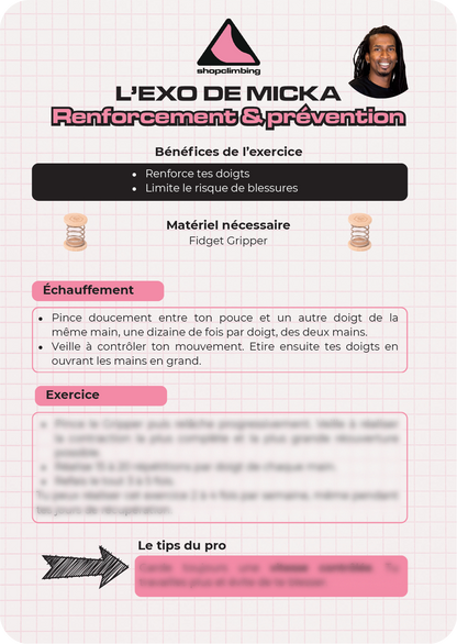 Carte d'exercice Renforcement & prévention