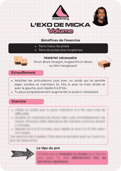 Carte d'exercice Volume