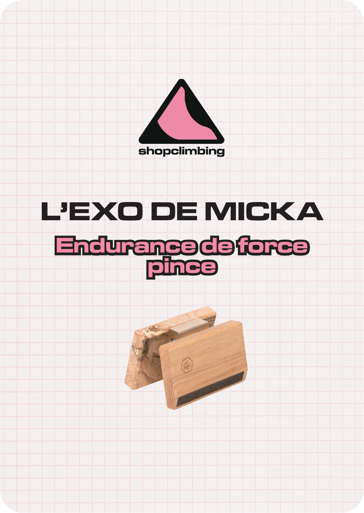 Carte d'exercice Endurance de force Pinch Gripper